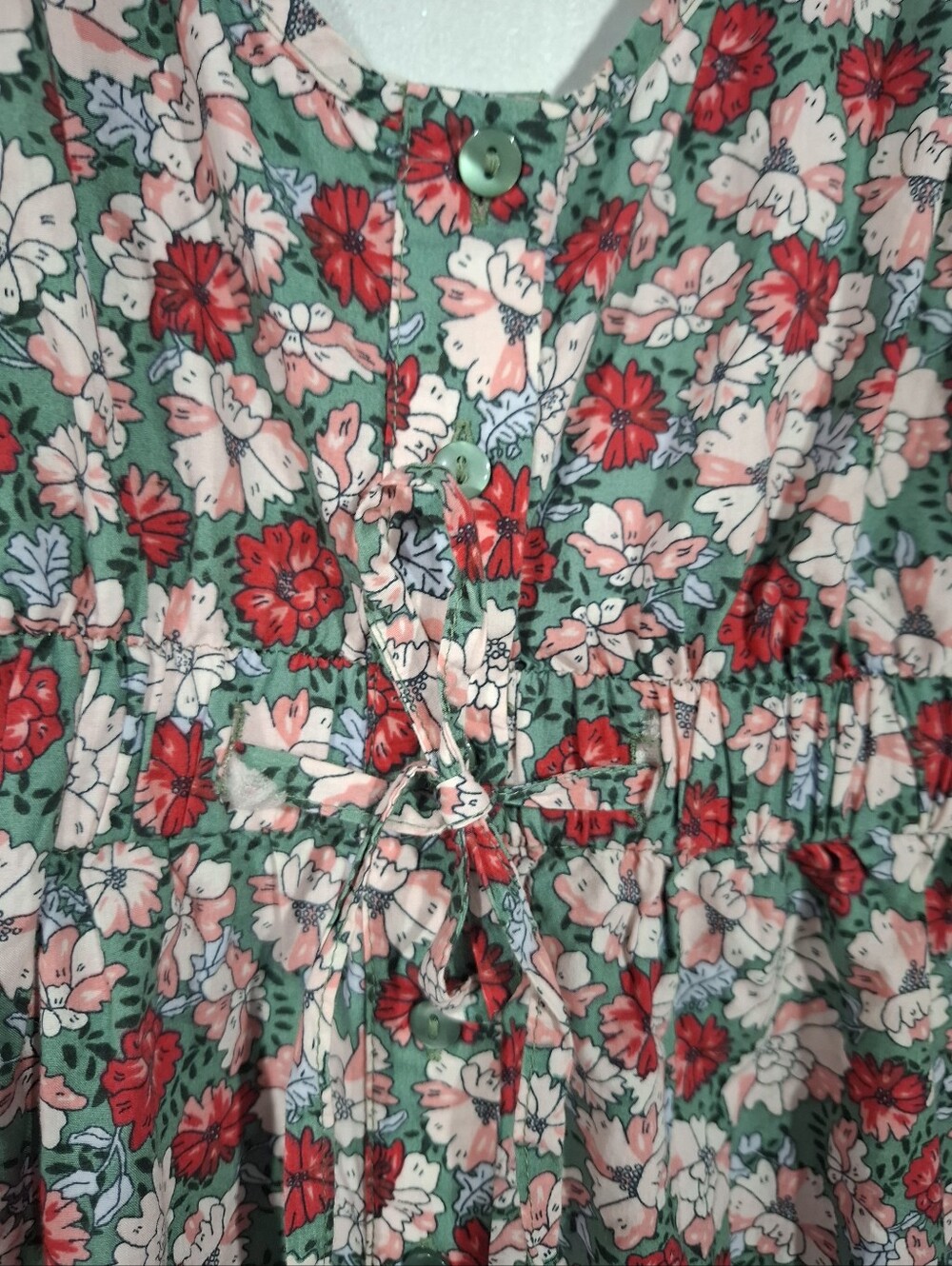 Mango Floral Maxi Dress Multicolor Ruffle Straps Tiered Sundress Cottagecore 8 - Picture 8 of 15